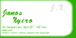 janos nyiro business card